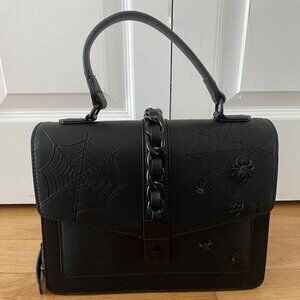 ALDO Women’s Viral Black Spiderweb Halloween Crossbody Purse Bag Satchel NEW